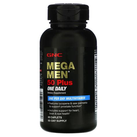 GNC Mega Men 50 Plus Men's Health Multivitamin (60 ct) .